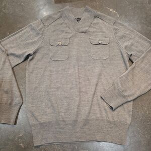 Marc Anthony Charcoal V-Neck Sweater